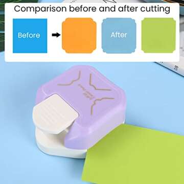 MyArTool 3 in 1 Beauty Shape Corner Punch, 3 Way Corner Paper Punch for Paper Crafts, Laminate, Card...