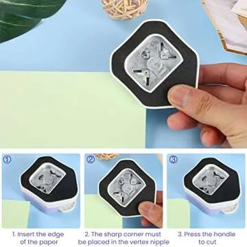 MyArTool 3 in 1 Beauty Shape Corner Punch, 3 Way Corner Paper Punch for Paper Crafts, Laminate, Cardstock, Business Card, DIY Projects, Photo, Card Making and Scrapbooking