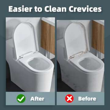 Toilet Brush, 2 Pcs Bathroom Cleaning Brush, Gap Scrub Brush with Hanging Hole, Multifunctional Hard Bristle Crevice Cleaning Brush, Cleaner Tools for Sinks, Tub, Shower, Tile, Toilet Seat (2, Black)