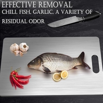 Titanium Cutting Board - 100% Pure Titanium Cutting Boards for Kitchen - Cutting Edge Hygiene & Durability, Titanium Cutting Boards for Home Kitchen Cooking (12"L x 9"W)