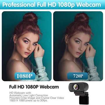 HD 1080p Webcam for Streaming & Video Calls