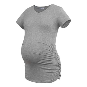 Stylish Smallshow Maternity Tops V Neck Pregnancy Tees