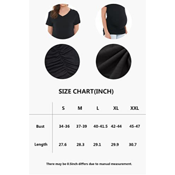 Stylish Smallshow Maternity Tops V Neck Pregnancy Tees