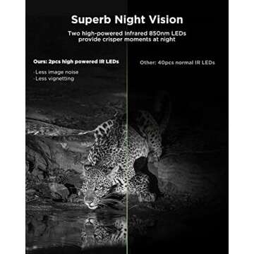 CEYOMUR Solar Trail Camera 4K 30fps, WiFi Bluetooth 40MP Game Camera, 120° Detection Angle Night Vision Motion Activated IP66 Waterproof for Wildlife Monitoring with U3 32GB Micro SD Card