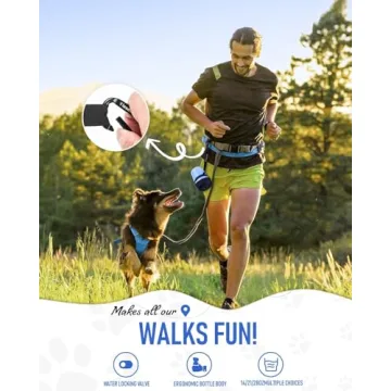 lesotc Dog Water Bottle, Portable Dog Water Dispenser, Leak Proof Dog Travel Water Bottle, Squeeze Pet Water Bottle for Walking On The Go, Dog Hiking Accessories for Outdoor Walking, Hiking, Travel