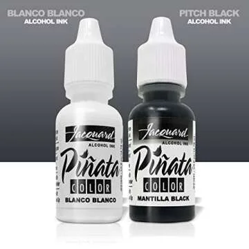 Premium Jacquard Pinata Alcohol Inks Black and White Bundle with Blending Tools | Create Stunning Ar...