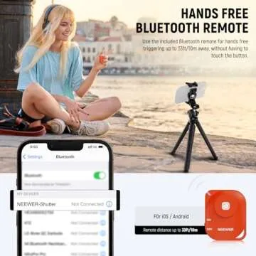 NEEWER Tripod for iPhone with Remote - Flexible Phone Stand for Vlog & Action