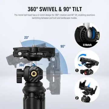 Versatile NEEWER Mini Phone Tripod with Remote for Vlogging