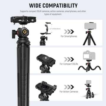 Versatile NEEWER Mini Phone Tripod with Remote for Vlogging