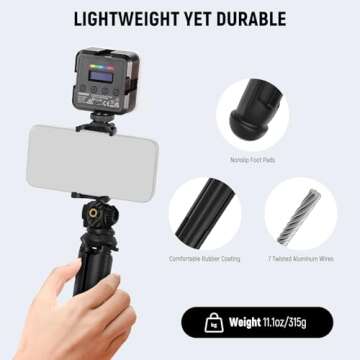 Versatile NEEWER Mini Phone Tripod with Remote for Vlogging