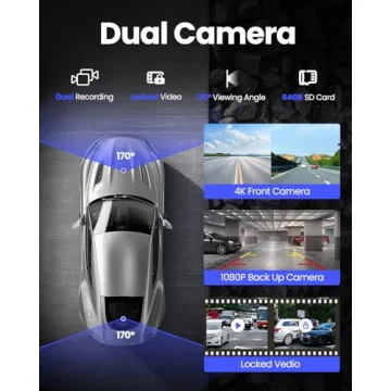 9'' Wireless Carplay Stereo with 4K Dash Cam & GPS