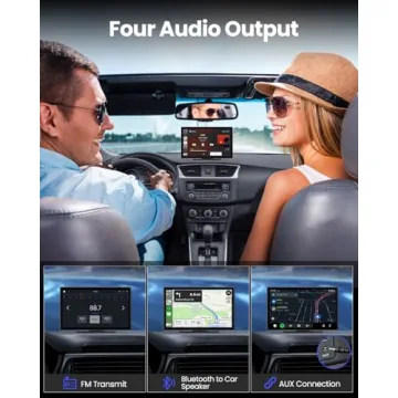9'' Wireless Carplay Stereo with 4K Dash Cam & GPS