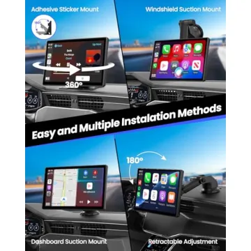 9'' Wireless Carplay Stereo with 4K Dash Cam & GPS