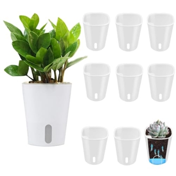 Self Watering Pots Set with Water Level Indicator