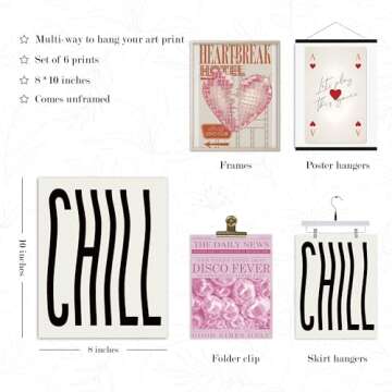 Y2K Room Decor Set of 6 UNFRAMED 8x10 Posters