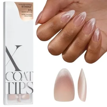 BTArtboxnails XCOATTIPS Press on Nails - Cat Eye Christmas & French Tip Nails
