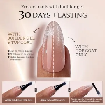 BTArtboxnails French Tip Cat Eye Press on Nails for Salon-Quality Manicures
