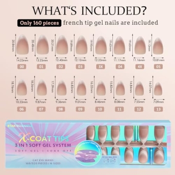 BTArtboxnails French Tip Cat Eye Press on Nails for Salon-Quality Manicures