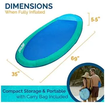 SwimWays Spring Float Pool Lounge Chair with Fast Inflation