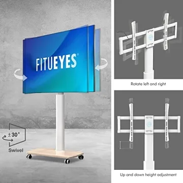 FITUEYES Portable Rolling TV Stand for TVs 32 to 70