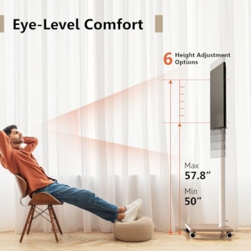 FITUEYES Portable Rolling TV Stand for TVs 32 to 70