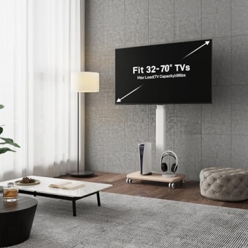 FITUEYES Portable Rolling TV Stand for TVs 32 to 70