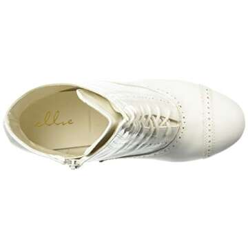 Ellie Shoes Women's 253-SARAH Mid Calf Boot, White, 9 M US