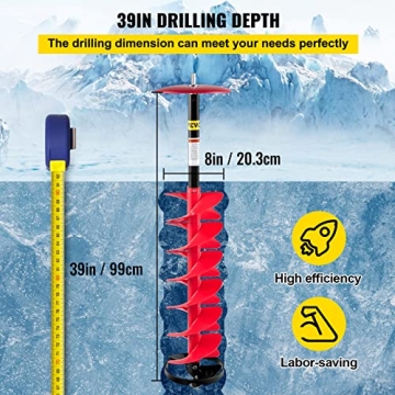 VEVOR Ice Drill Auger for Easy Ice Fishing Access