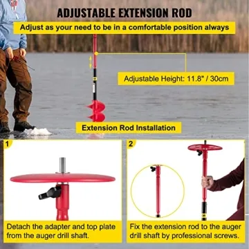 VEVOR Ice Drill Auger for Easy Ice Fishing Access