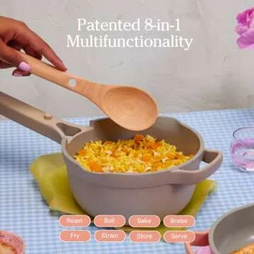 Our Place Perfect Pot - Mini 2.5 Qt Nonstick Ceramic Sauce Pan with Lid | Versatile Cookware for Stovetop and Oven | Steam, Bake, Braise, Roast | PTFE and PFOA-Free | Toxin-Free, Easy to Clean | Spice