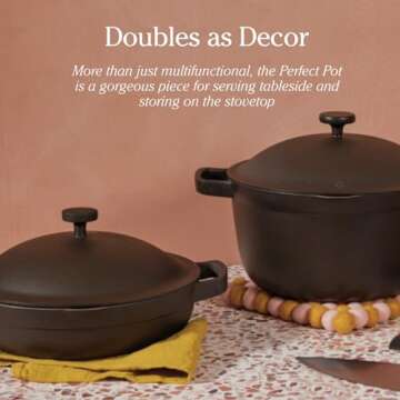 Our Place Perfect Pot - Mini 2.5 Qt Nonstick Ceramic Sauce Pan with Lid | Versatile Cookware for Stovetop and Oven | Steam, Bake, Braise, Roast | PTFE and PFOA-Free | Toxin-Free, Easy to Clean | Spice