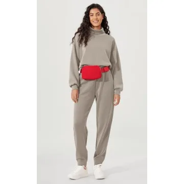 ODODOS Unisex Mini Belt Bag with Adjustable Strap Small Fanny Pack for Workout Running Traveling Hiking, Red