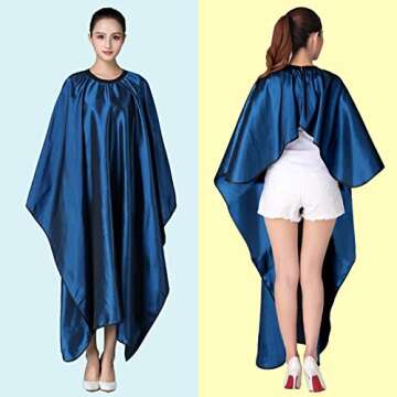 Iusmnur Barber Cape, Professional Hair Salon Cape with Adjustable Metal Clip, Shampoo Hair Cutting C...