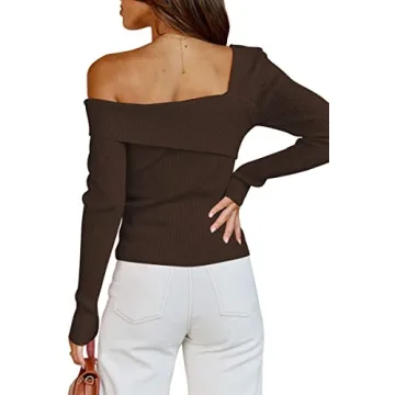 LILLUSORY Off Shoulder Sweater – Stylish & Chic Knit Tops