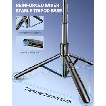 71" Phone Tripod, Aluminum Tripod for iPhone & Selfie Stick Tripod with Remote, iPhone Tripod Stand ...