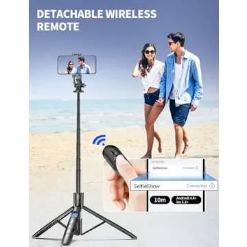 71" Adjustable Phone Tripod & Selfie Stick with Remote