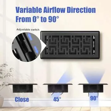 Heavy Duty 4x10 Floor Register Adjustable Steel Vent Cover