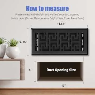 Heavy Duty 4x10 Floor Register Adjustable Steel Vent Cover