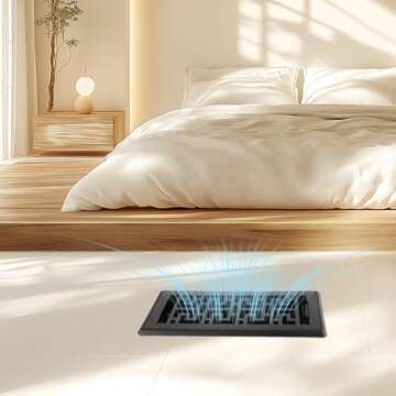 Heavy Duty 4x10 Floor Register Adjustable Steel Vent Cover