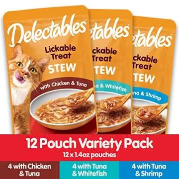 Hartz Delectables Stew Lickable Cat Treats Variety Pack