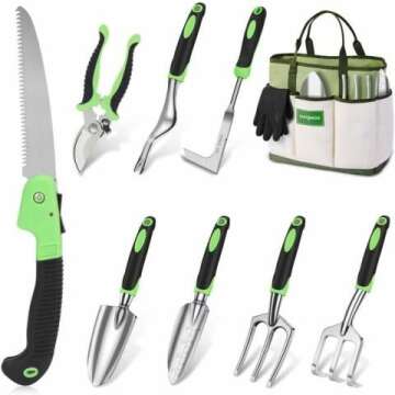 Sungwoo 10 Piece Lightweight Garden Tool Set