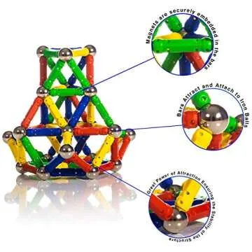 Giftson Magnetic Building Stick Blocks 30pc Set
