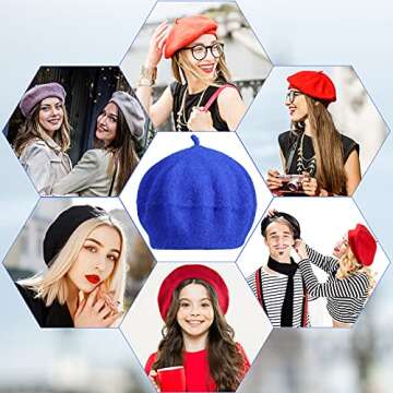 Stylish 24 Color Wool Beret Set for All Seasons