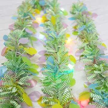 Whaline Easter Tinsel Garland 4Pcs Cute Spring Decor