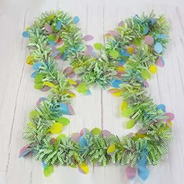 Whaline Easter Tinsel Garland 4Pcs Cute Spring Decor