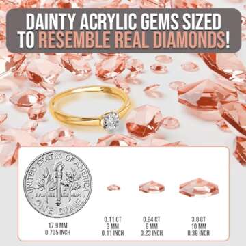 Luxury Rose Gold Party Decorations; Sparkling Confetti, Table Decor & Vase Filler for Elegant Weddin...