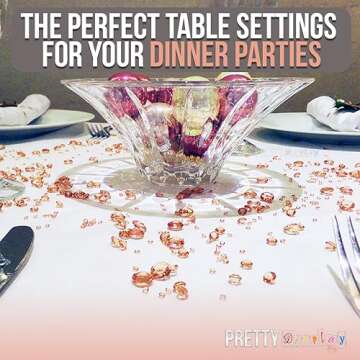 Luxury Rose Gold Party Decorations; Sparkling Confetti, Table Decor & Vase Filler for Elegant Wedding Centerpiece Arrangements
