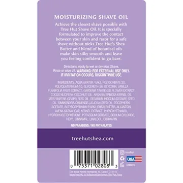 Tree Hut Moisturizing Shave Oil Vanilla 7.7 Fl Oz