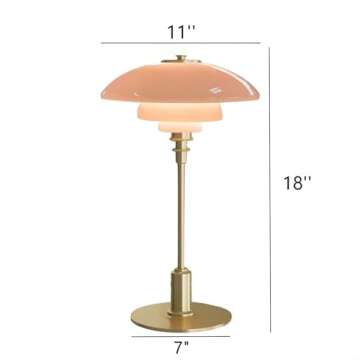 Stylish LIGHTLAND Bauhaus Table Lamp with Bulb Included