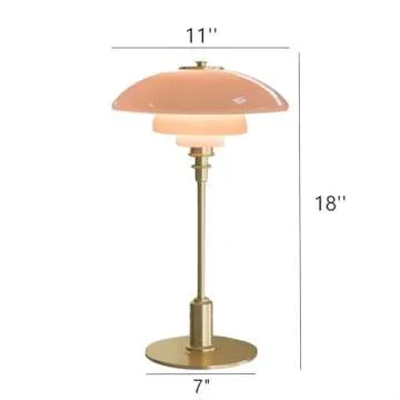 Stylish LIGHTLAND Bauhaus Table Lamp with Bulb Included